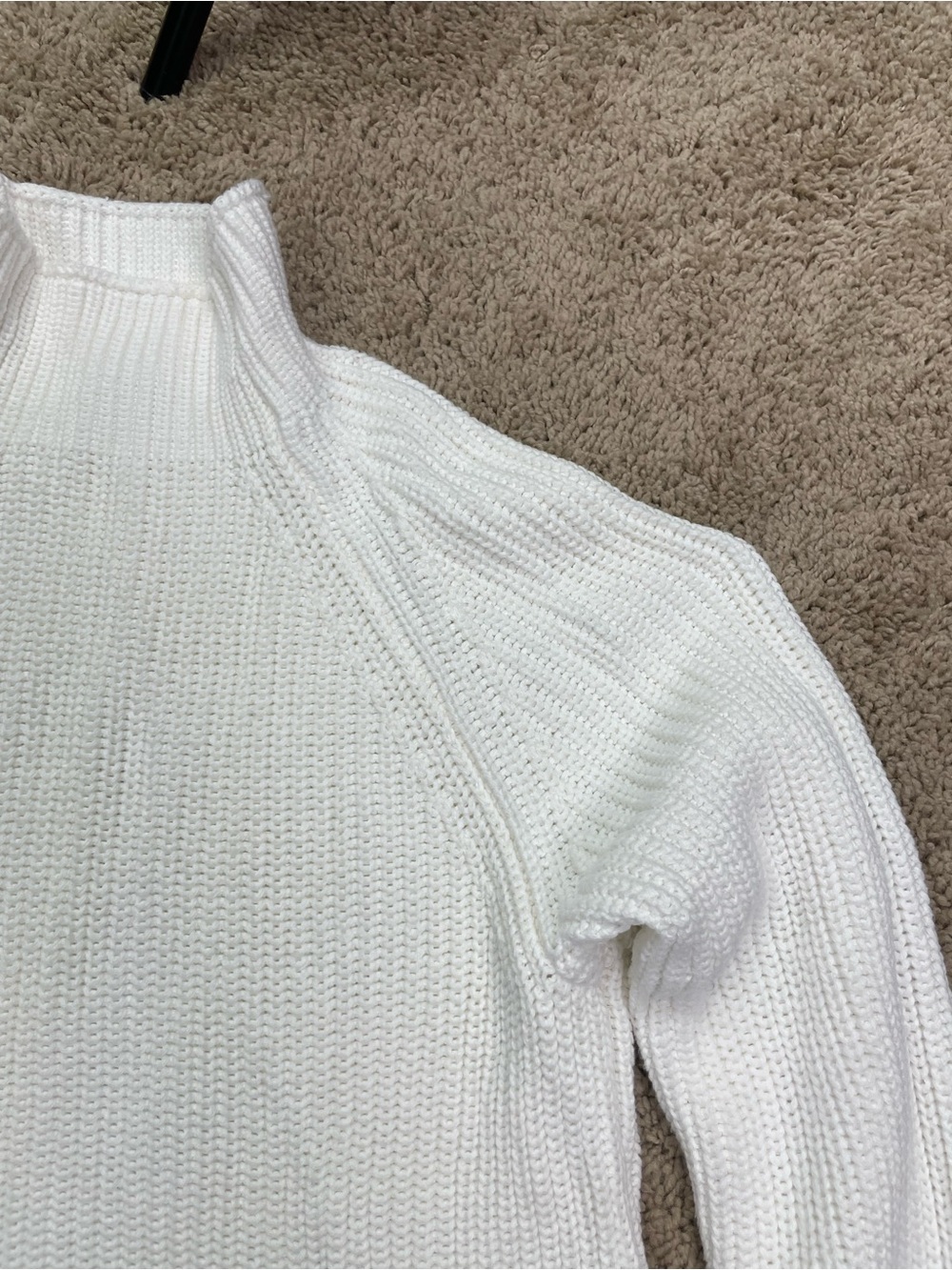 Style‎ & Co. White Ribbed Mock-Neck Sweater - Picture 2 of 10